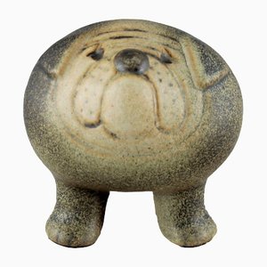 Bull Dog in Glazed Ceramic by Lisa Larson for K-Studion & Gustavsberg