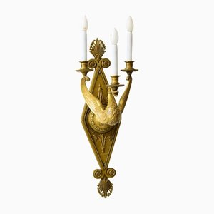 Very Large Wall Lamp with Swan Figure