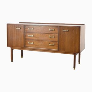Midcentury Walnut and Brass Sideboard by Donald Gomme for G-Plan