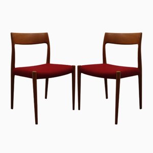 Dänische Stühle von Niels Møller für JL Møllers, 1960er, 2er Set