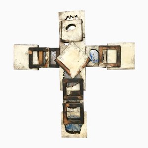Interpretation of the Holy Cross in Wood, Metal & Canvas