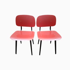 Mid-Century Dark Pink Revolt Chairs by Friso Kramer for Ahrend de Cirkel, Set of 2