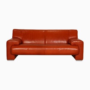 Leather Orange 2-Seat Sofa from Machalke Ronda