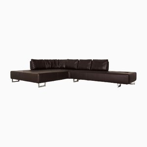 Brown Leather Ds 165 Corner Sofa with Function from de Sede