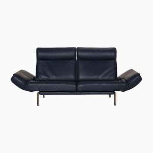 Blue Leather DS 450 2-Seat Sofa with Relax Function by Thomas Althaus for de Sede