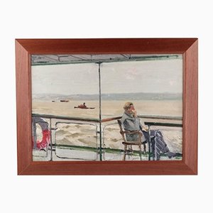 Vitaly Anatolyevich Polyakov, Down the Volga, 1959, Oil on Cardboard, Framed