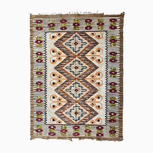 Alfombra Kilim escandinava Mid-Century tejida