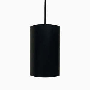 Lampade a sospensione cilindriche Mid-Century minimaliste in metallo di Eila & John Meiling per Louis Poulsen, Danimarca, set di 3