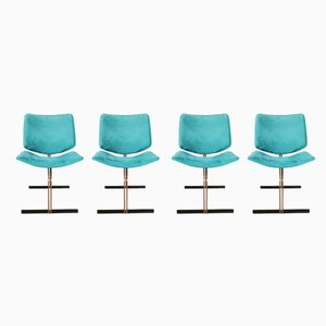 Vintage Italian Dining Chairs from Saporiti Italia, 1980s, Set of 4