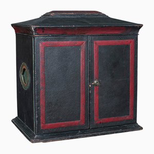 Antique English Victorian Leather Correspondence Box Cabinet from Houghton & Gunn