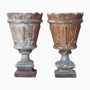 Medici Vases or Jardinieres in Cast Iron, France, Set of 2