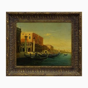 Piero Corti, Venecia, óleo sobre lienzo, enmarcado