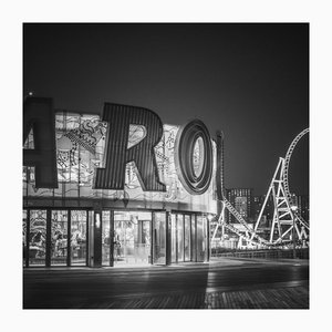 Morgan Silk, Carousel, Coney Island, NY, Fotografía en blanco y negro