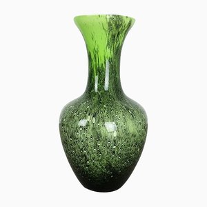 Large Vintage Pop Art Green Vase from Opaline Florence, Italy