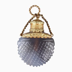 Fiaschetta da profumo in opalino e oro, XIX secolo