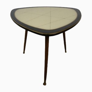 Mid-Century Kidney Table with Unusual Glass Top