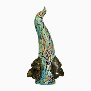 Bemalte PulciBifronte Pop Skulptur aus Porzellan von Giulio Tucci