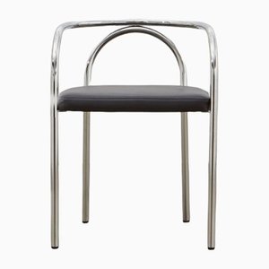 PH Chair, Chrome, Aniline Leather Black