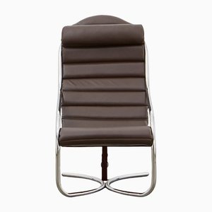 PH Lounge Chair, Chrome, Aniline Leather Mocca