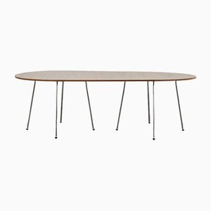 PH Dining Table, 1270x2370mm, Chrome, Natural Oak Veneer Table Plate and Edge