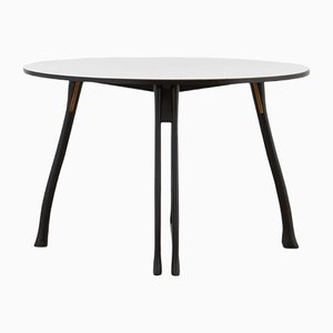 Ph Axe Table, Black Oak Legs, Laminated Plate, Without Lamp