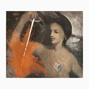 Omar Galliani, Fendente, Couleur Aquatinte