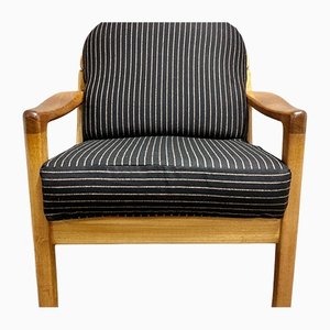 Scandinavian Black Lounge Chair, 1960s