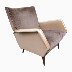 Fabric and Vinpex 803 Armchair by Gio Ponti for Cassina, 1950s