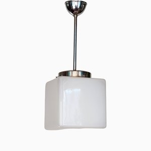 Bauhaus Style Cube Ceiling Lamp by Walter Kostka for Atrax Gesellschaft