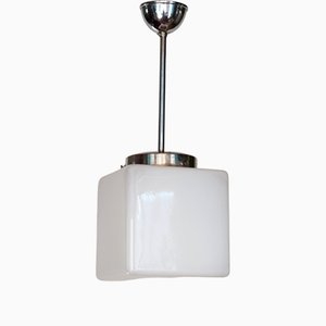 Würfelförmige Bauhaus Deckenlampe von Walter Kostka für Atrax Gesellschaft