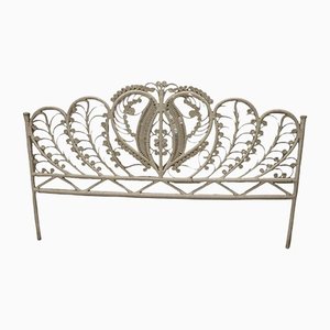 Vintage Lacquered Bamboo & Rattan Headboard, 1960s