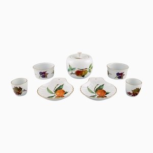 Englisches Evesham Porzellan von Royal Worcester, 1960er, 7er Set