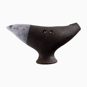 Glazed Stoneware Flute Shaped Like a Bird by Thomas Hellström for Nittsjö