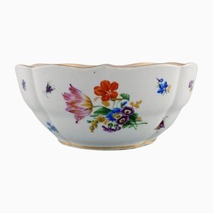 Antique 19th Century Porcelain Bowl with Hand-Painted Decoration from Meissen