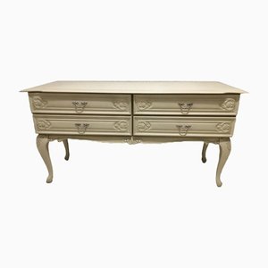 White Solid Wood Chest of Drawers