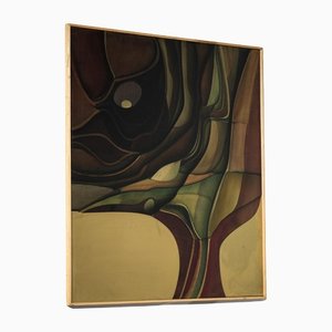 Guy Dessauges, Composición abstracta, 1978, óleo sobre tabla, enmarcado