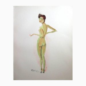 Domergue, Nude, 1956, Original Signed Lithograph
