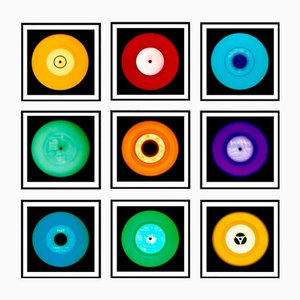 Richard Heeps & Natasha Heidler, Nine Piece Vinyl Collection Installation, 2017, Color Photograph