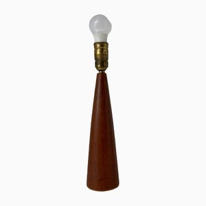 Lámpara de pie danesa de teca con aparador, años 60