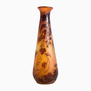 Large Flaky Glass Vase by Emile Galle, 1906