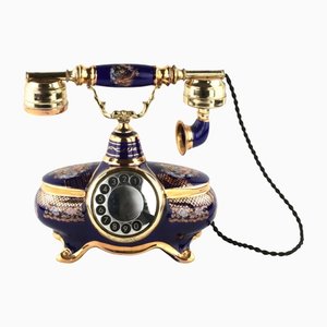 Desktop Telephone in the Style of Limoges