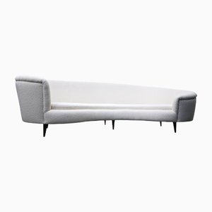 Mid-Century Italian Modern White Sofa, 1960s