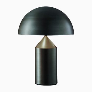 Atollo Medium Metal Satin Bronze Table Lamp by Vico Magistretti for Oluce