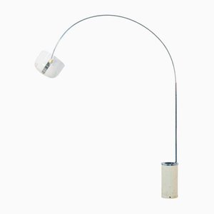 Italian White Adjustable Arc Floor Lamp from Harvey Guzzini
