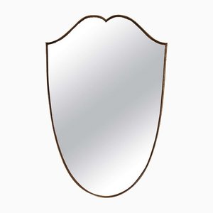 Brass Shield Mirror, 1950s