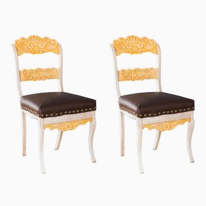 Vintage Mahogany Chairs, Set of 2