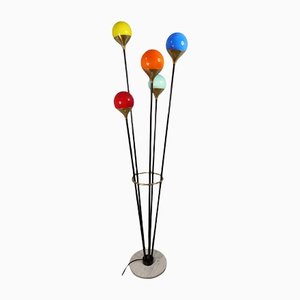Alberello Stehlampe aus Eisen, Messing & Marmor von Stilnovo