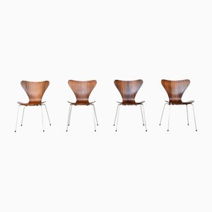 Rosewood Butterfly Dining Chairs by Arne Jacobsen for Fritz Hansen, Denmark 1965, Set of 4