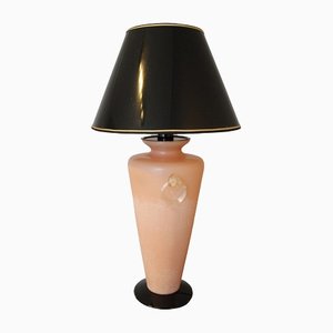 Large Murano Glass Table Lamp in Pink, Italy, 1950s