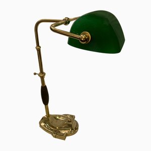 Vintage Brass & Bronze Churchill Table Lamp, 1920s